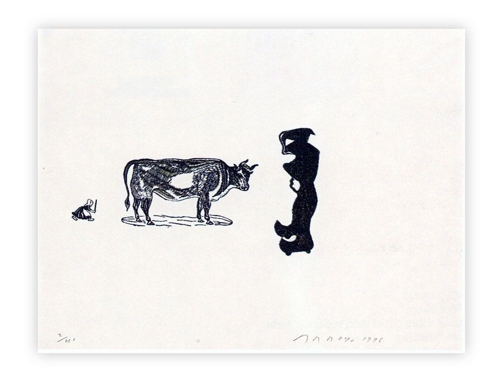 Obras de Eduardo Arroyo - Dos Campesinas Y Una Vaca 